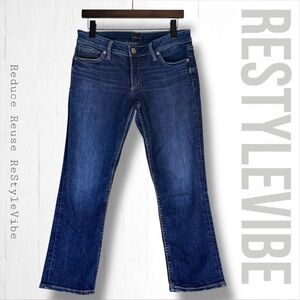 SILVER JEANS Women’s Size W30/L22.5 Denim Suki Capri Style Fit Stretch Cropped